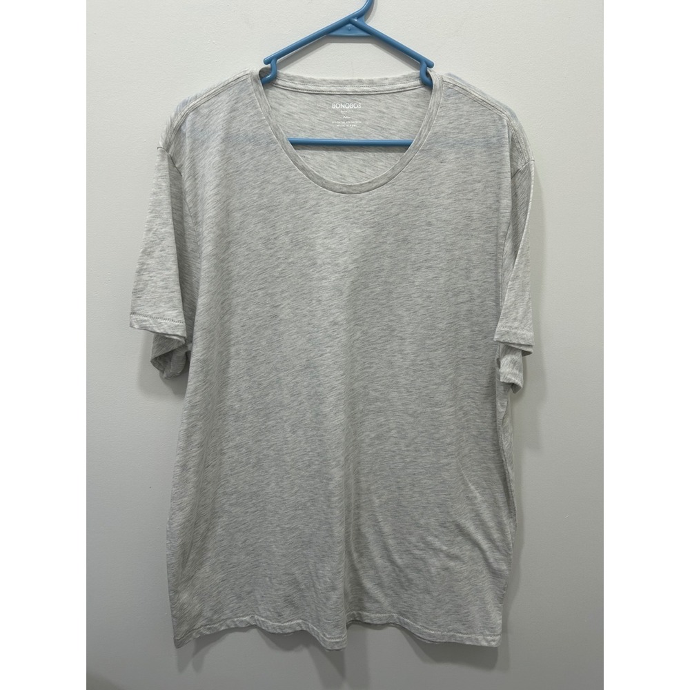 Bonobos T-Shirt Mens XXL Grey Slim Fit Cotton Blend Short Sleeve Tee